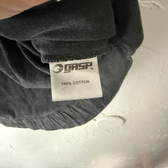 GASP Mens T Shirt Black Heavy Cotton Graphic Print Short Sleeve Athleisure L - Picture 5 of 8